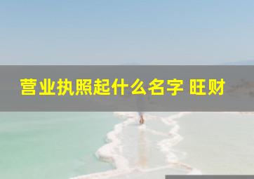 营业执照起什么名字 旺财